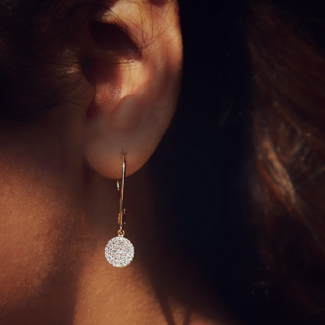 Diamond ball clearance earrings