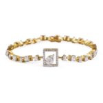 FANCY SHAPES HALF TENNIS STYLE BRACELET