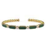 MALACHIT & DIAMOND CUFF BRACELET